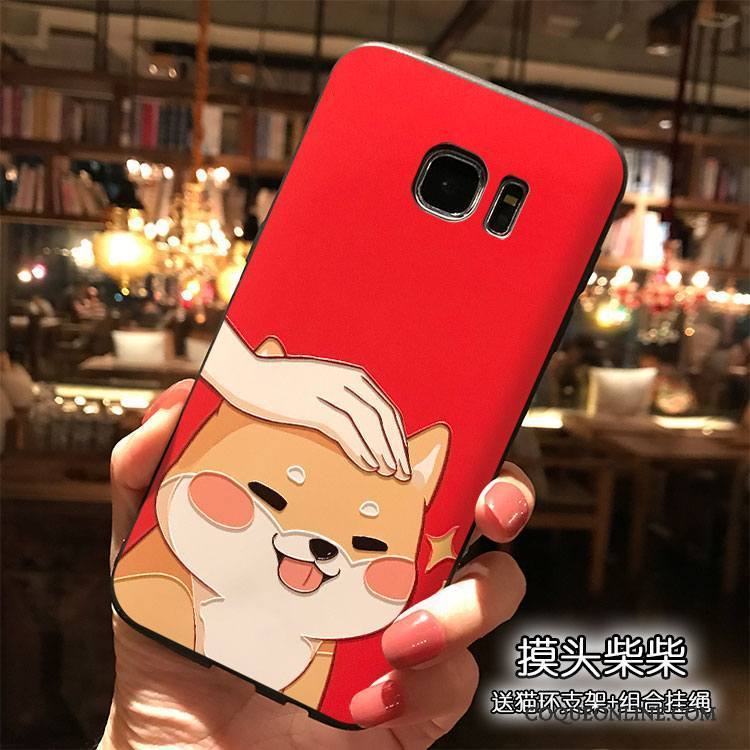 Samsung Galaxy S7 Tout Compris Silicone Personnalité Coque De Téléphone Ornements Suspendus Étui Dessin Animé