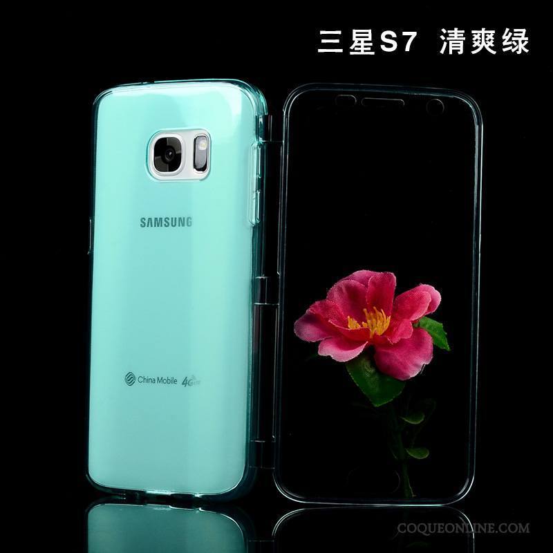 Samsung Galaxy S7 Téléphone Portable Housse Transparent Étoile Violet Silicone Coque