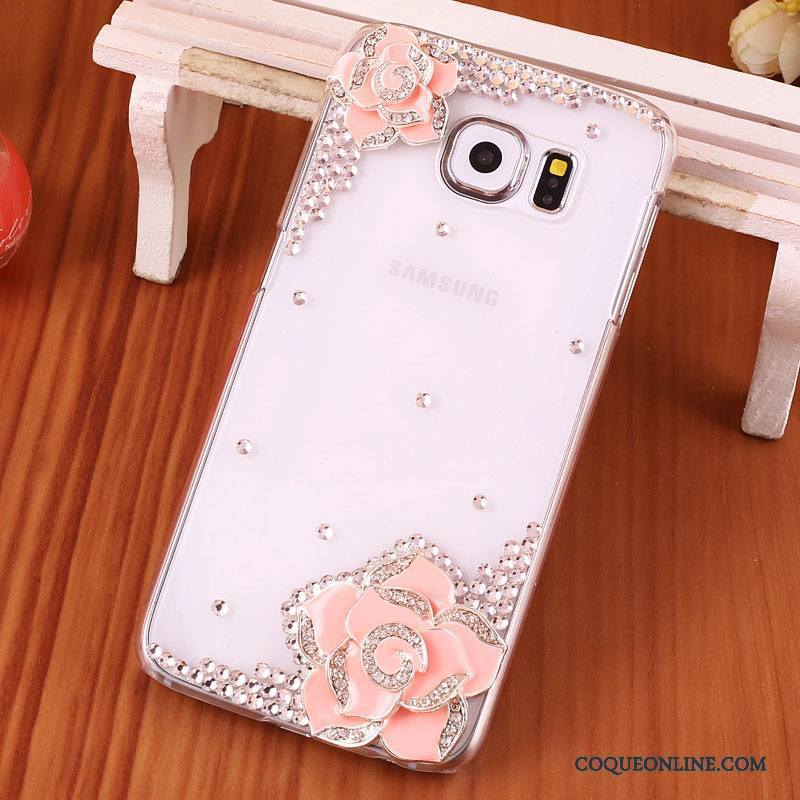 Samsung Galaxy S7 Violet Coque De Téléphone Étoile Strass Étui Protection