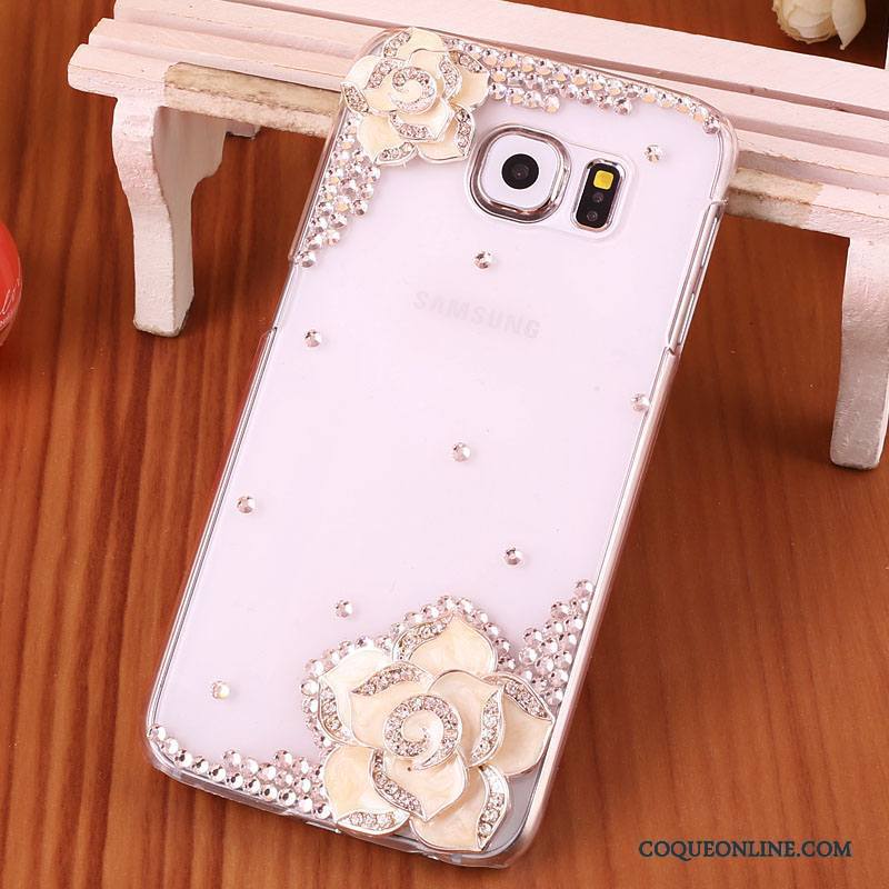 Samsung Galaxy S7 Violet Coque De Téléphone Étoile Strass Étui Protection