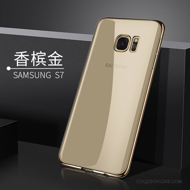 Samsung Galaxy S7 Étoile Tendance Argent Silicone Coque De Téléphone Étui Fluide Doux