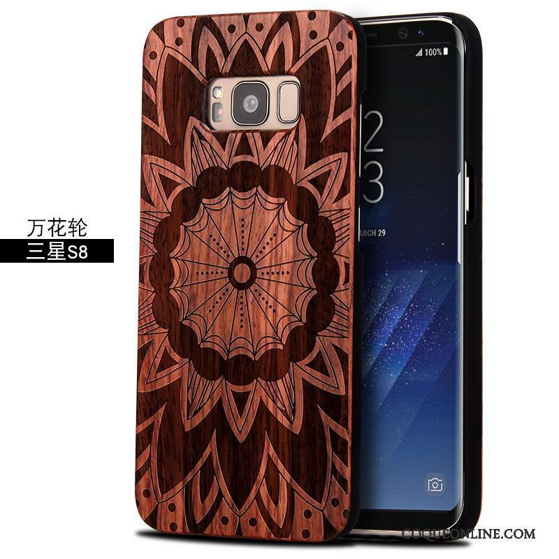 Samsung Galaxy S8+ Bois Tendance Bois Massif Difficile Coque De Téléphone Incassable