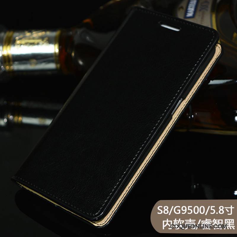 Samsung Galaxy S8+ Business Cuir Véritable Étui Coque De Téléphone Luxe Tout Compris Protection