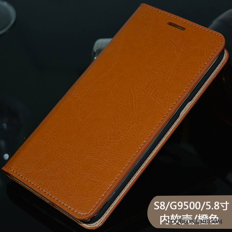 Samsung Galaxy S8+ Business Cuir Véritable Étui Coque De Téléphone Luxe Tout Compris Protection