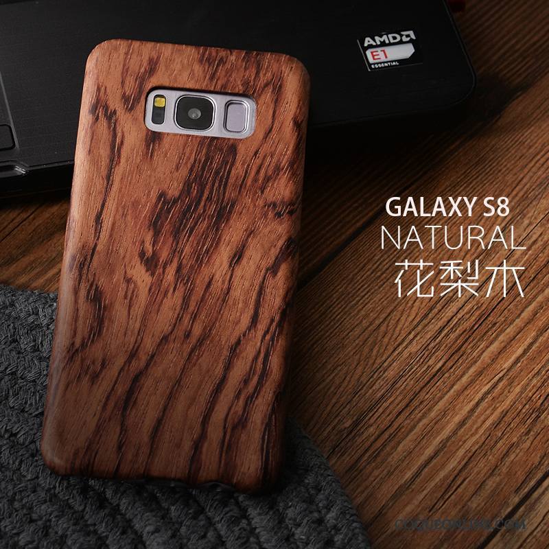 Samsung Galaxy S8 Cadeau Protection Étui Coque Étoile Très Mince Bois Massif