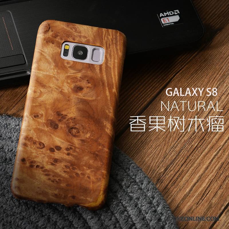 Samsung Galaxy S8 Cadeau Protection Étui Coque Étoile Très Mince Bois Massif
