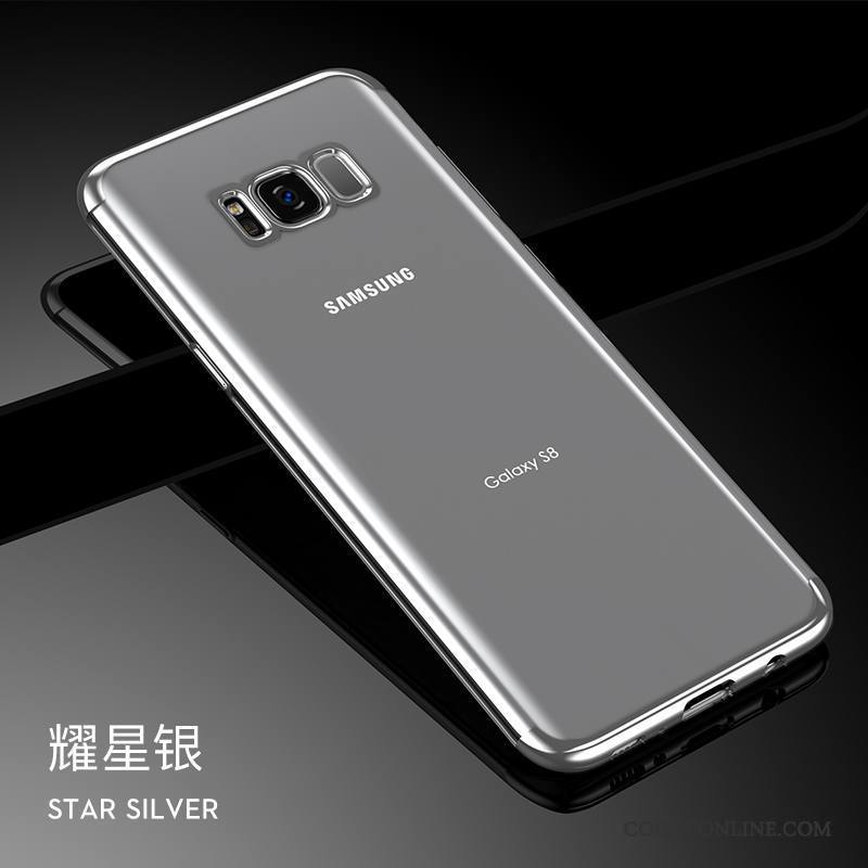 Samsung Galaxy S8 Coque Argent Tendance Fluide Doux Tout Compris Silicone Très Mince Étoile