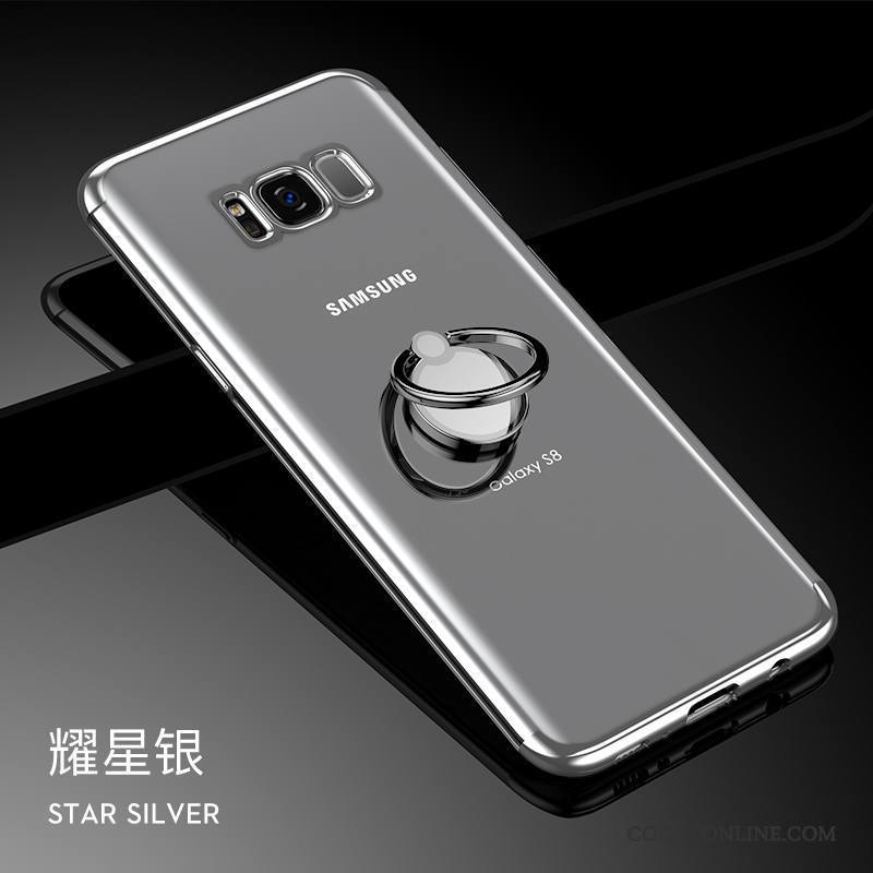 Samsung Galaxy S8 Coque Argent Tendance Fluide Doux Tout Compris Silicone Très Mince Étoile