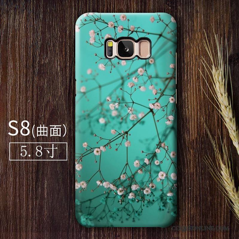 Samsung Galaxy S8 Coque Art Vintage Ciel Étoilé Vert Incassable Haute Tendance