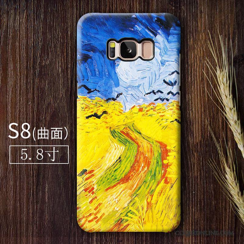 Samsung Galaxy S8 Coque Art Vintage Ciel Étoilé Vert Incassable Haute Tendance