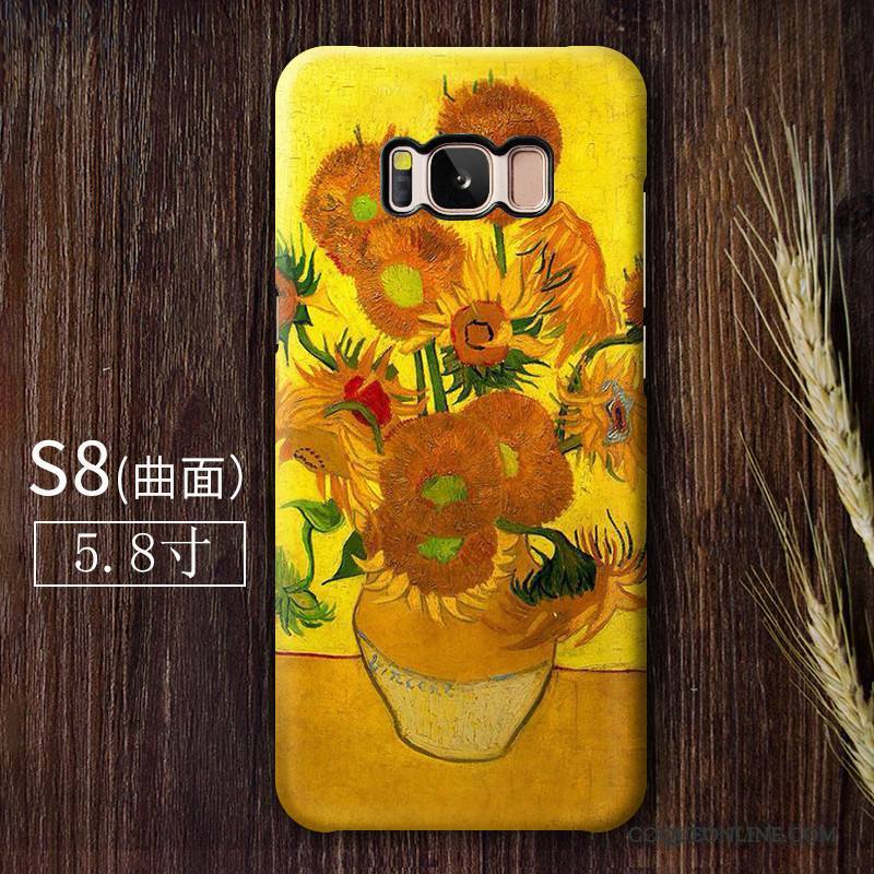 Samsung Galaxy S8 Coque Art Vintage Ciel Étoilé Vert Incassable Haute Tendance