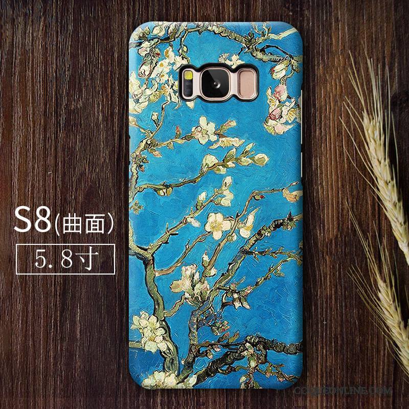 Samsung Galaxy S8 Coque Art Vintage Ciel Étoilé Vert Incassable Haute Tendance