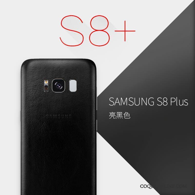 Samsung Galaxy S8+ Coque Cuir Véritable Tout Compris Créatif Rouge Étui Étoile Protection