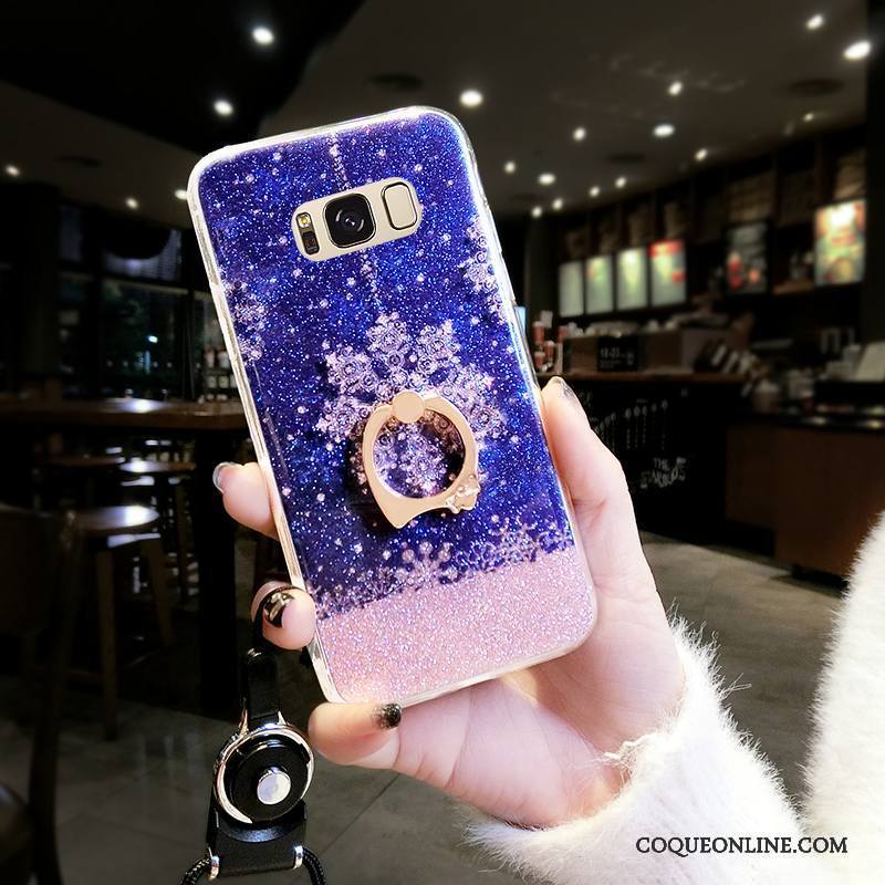 Samsung Galaxy S8+ Coque De Téléphone Incassable Étui Fluide Doux Tendance Violet Étoile