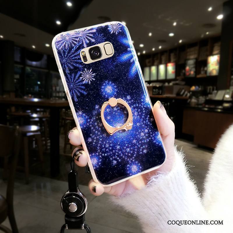 Samsung Galaxy S8+ Coque De Téléphone Incassable Étui Fluide Doux Tendance Violet Étoile