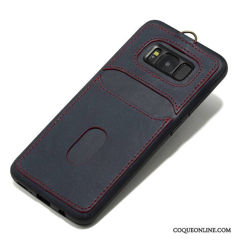 Samsung Galaxy S8+ Coque De Téléphone Kaki Cuir Véritable Étoile Incassable Luxe Silicone