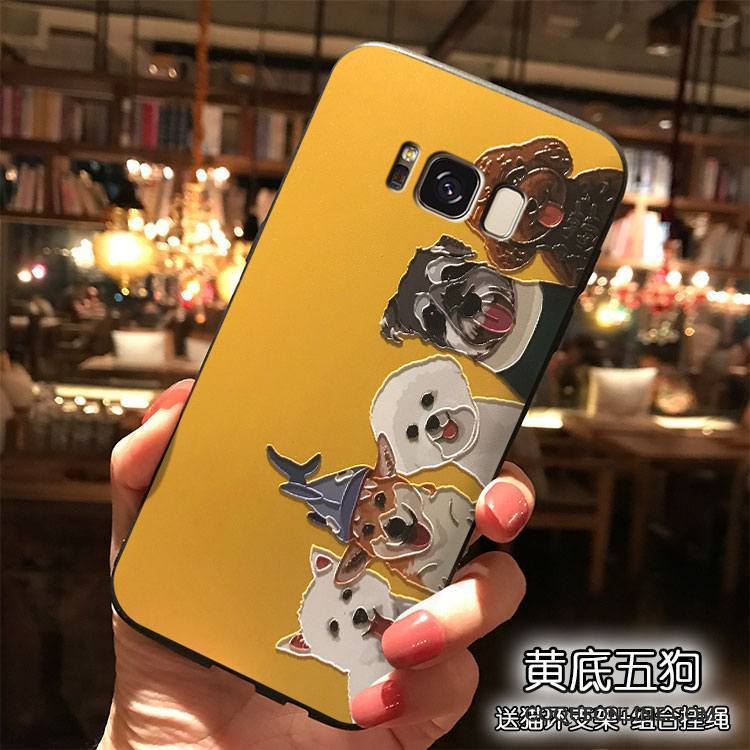 Samsung Galaxy S8 Coque De Téléphone Ornements Suspendus Jaune Silicone Charmant Dessin Animé Étoile