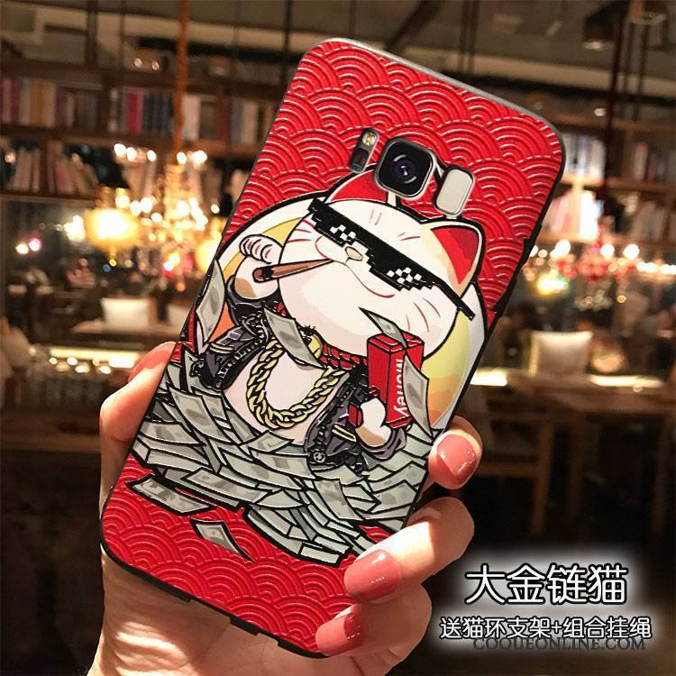 Samsung Galaxy S8 Coque De Téléphone Ornements Suspendus Richesse Silicone Tendance Étoile Rouge