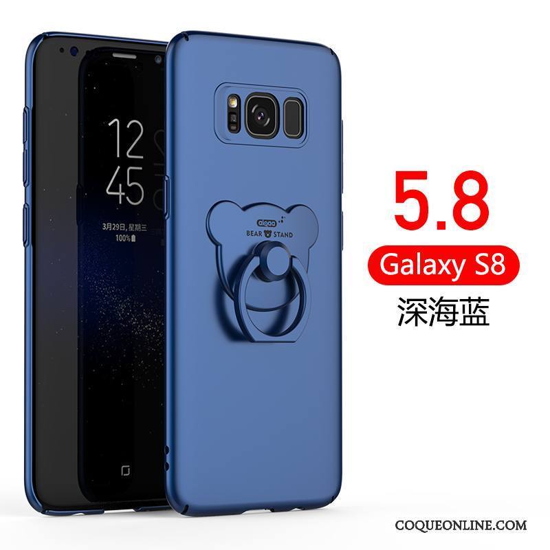 Samsung Galaxy S8+ Coque De Téléphone Très Mince Protection Délavé En Daim Une Agrafe Tendance Étoile