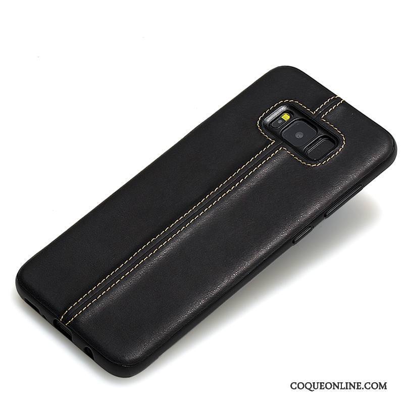 Samsung Galaxy S8+ Coque De Téléphone Étui En Cuir Silicone Étoile Cuir Véritable Protection Tout Compris