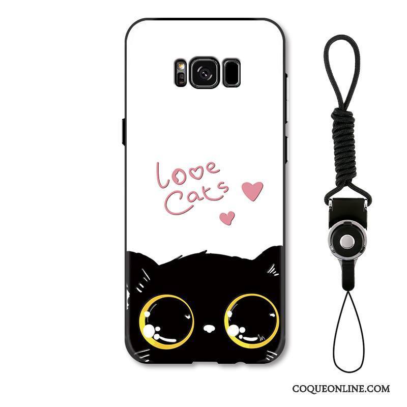 Samsung Galaxy S8 Coque Dessin Animé Charmant Chat Créatif Étoile Noir Incassable