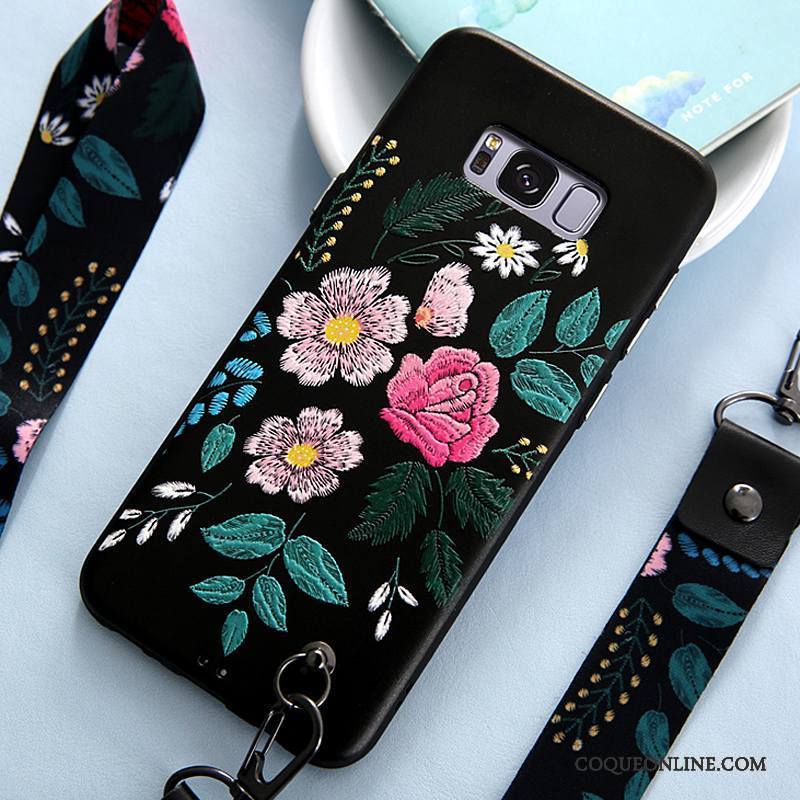 Samsung Galaxy S8+ Coque Dessin Animé Téléphone Portable Gaufrage Support Étoile Ornements Suspendus Étui