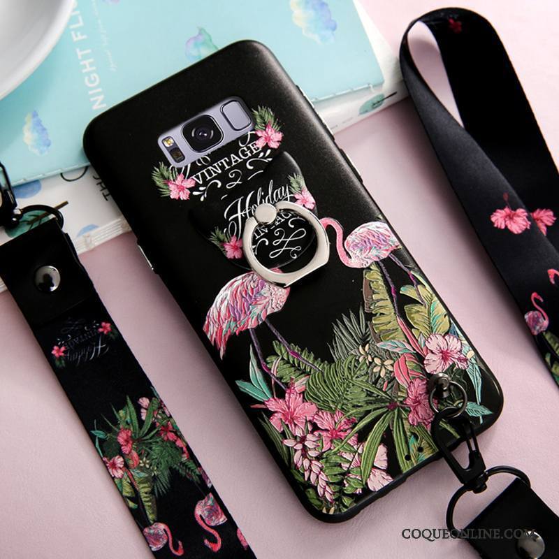 Samsung Galaxy S8+ Coque Dessin Animé Téléphone Portable Gaufrage Support Étoile Ornements Suspendus Étui