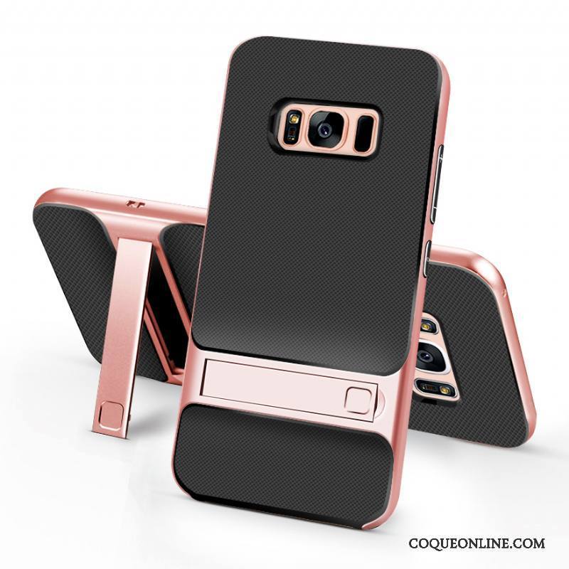 Samsung Galaxy S8 Coque Délavé En Daim Créatif Tendance Étui Protection Incassable Or