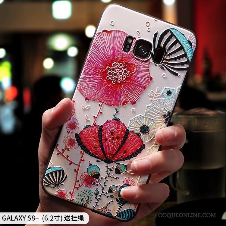 Samsung Galaxy S8+ Coque Incassable Créatif Silicone Étoile Rose Tout Compris Personnalité