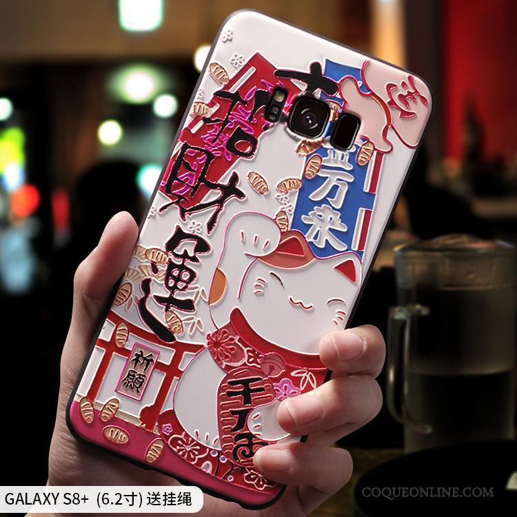 Samsung Galaxy S8+ Coque Incassable Créatif Silicone Étoile Rose Tout Compris Personnalité