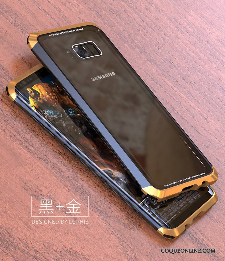 Samsung Galaxy S8+ Coque Incassable Créatif Violet Étoile Protection Couvercle Arrière Métal