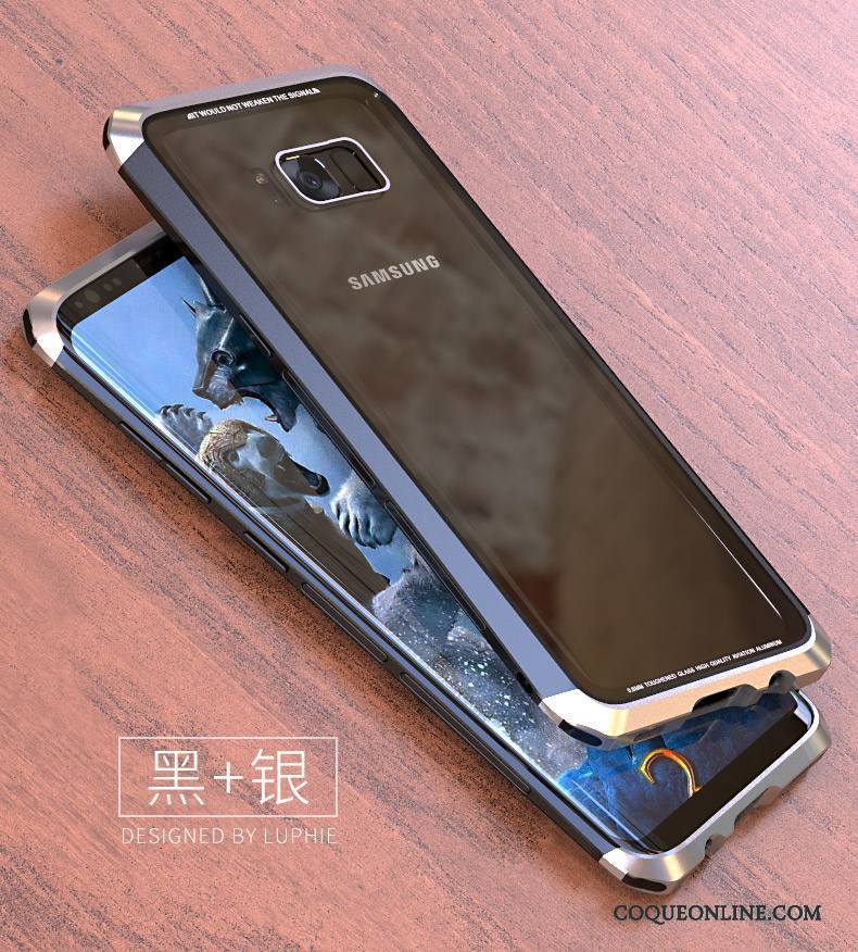 Samsung Galaxy S8+ Coque Incassable Créatif Violet Étoile Protection Couvercle Arrière Métal