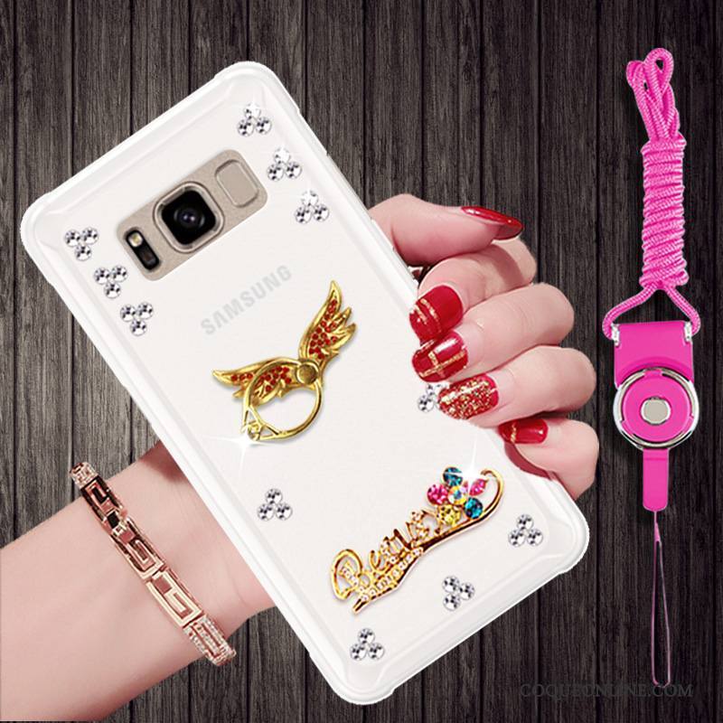 Samsung Galaxy S8 Coque Ornements Suspendus Protection Étui Strass Tendance Dessin Animé Étoile