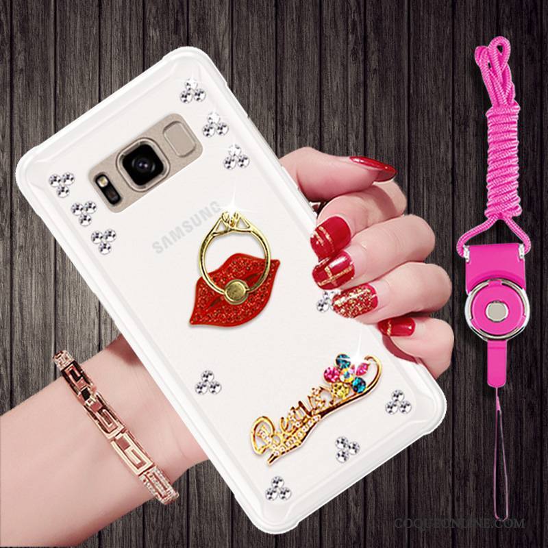 Samsung Galaxy S8 Coque Ornements Suspendus Protection Étui Strass Tendance Dessin Animé Étoile