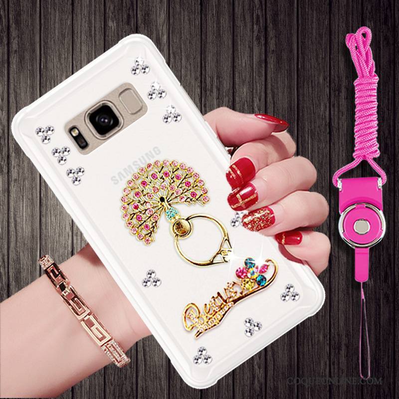 Samsung Galaxy S8 Coque Ornements Suspendus Protection Étui Strass Tendance Dessin Animé Étoile