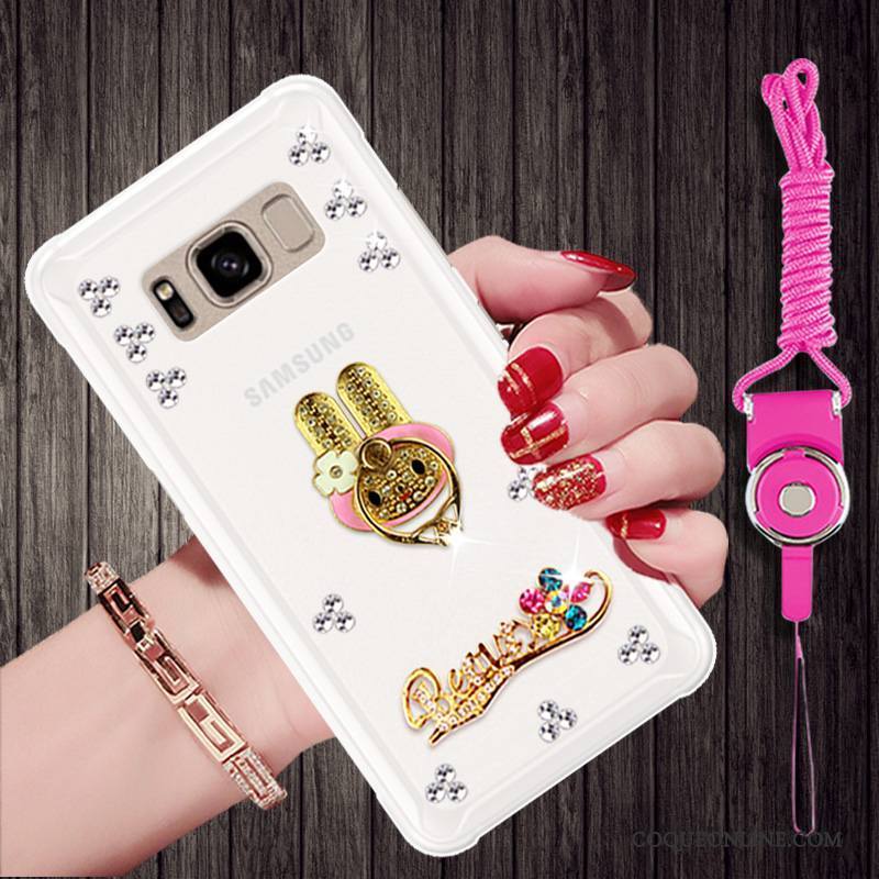 Samsung Galaxy S8 Coque Ornements Suspendus Protection Étui Strass Tendance Dessin Animé Étoile