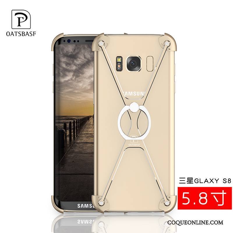 Samsung Galaxy S8 Coque Personnalité Border Métal Simple Violet Étoile Tendance