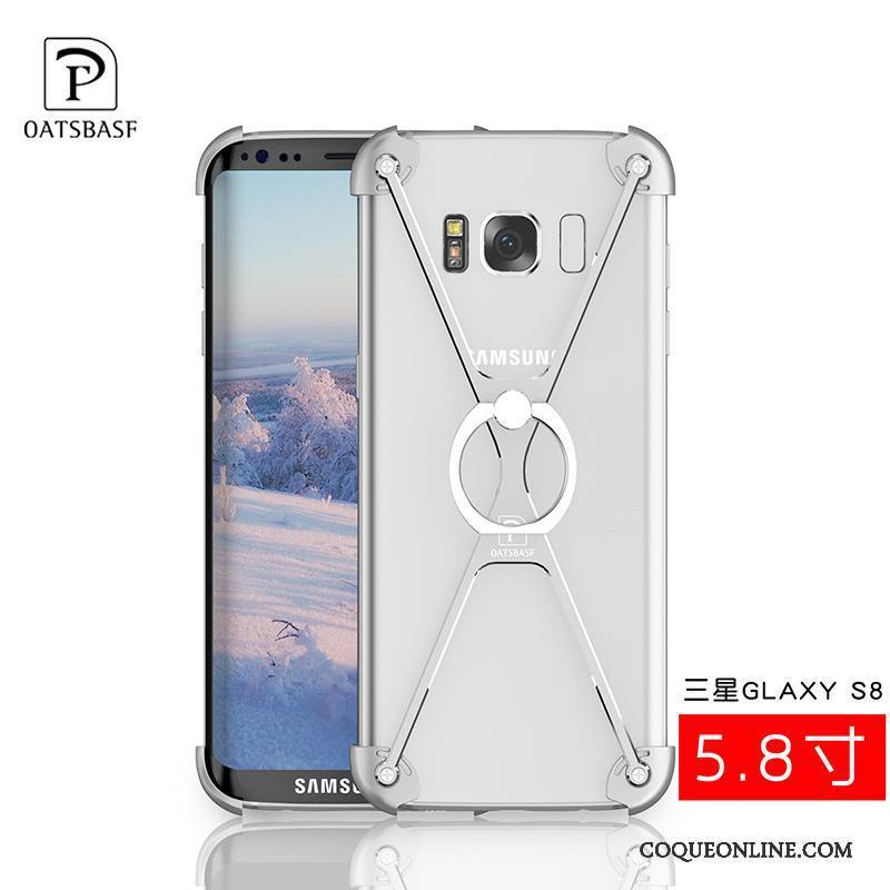 Samsung Galaxy S8 Coque Personnalité Border Métal Simple Violet Étoile Tendance