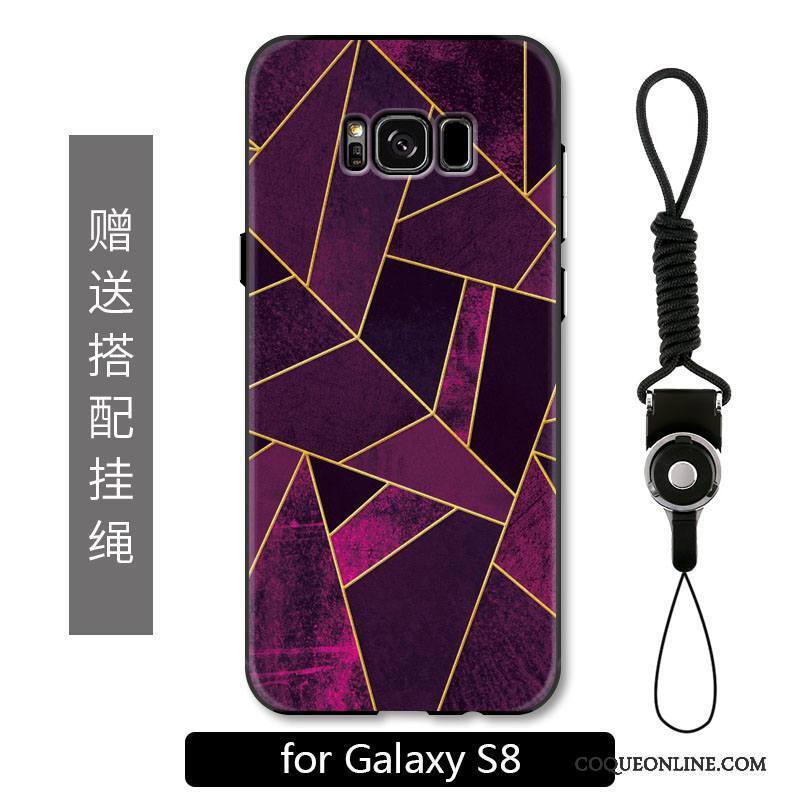 Samsung Galaxy S8 Coque Personnalité Géométrie Étoile Rouge Incassable Ornements Suspendus Protection