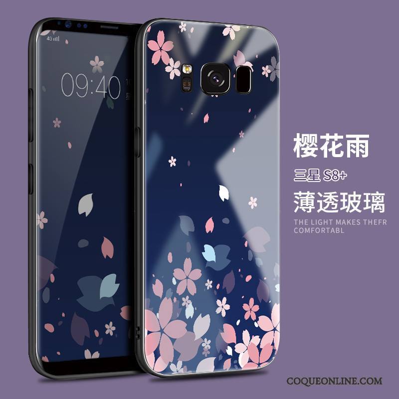 Samsung Galaxy S8+ Coque Personnalité Étui Violet Verre Créatif Incassable Étoile