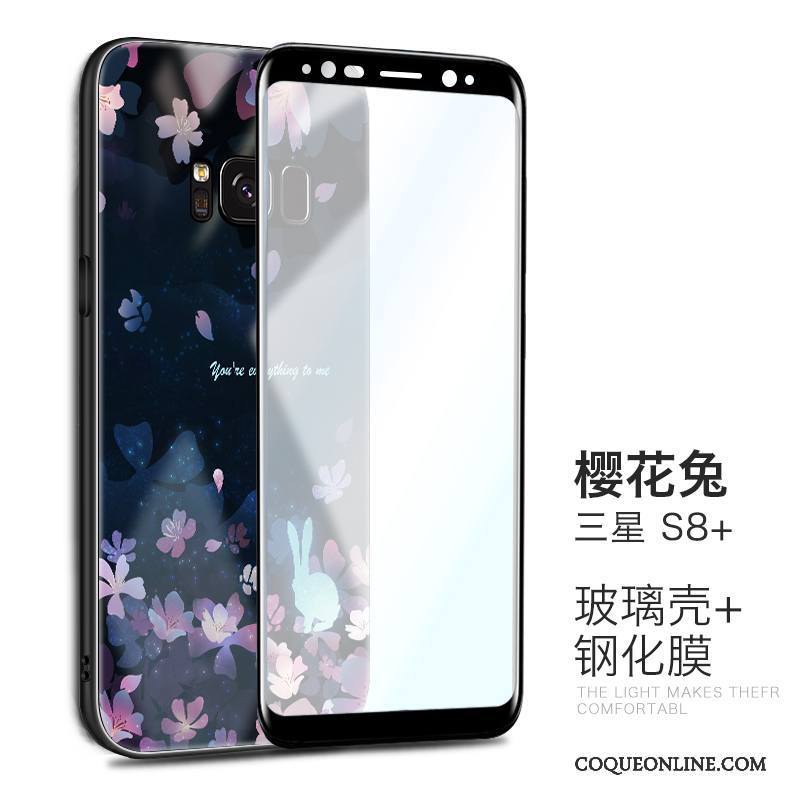 Samsung Galaxy S8+ Coque Personnalité Étui Violet Verre Créatif Incassable Étoile