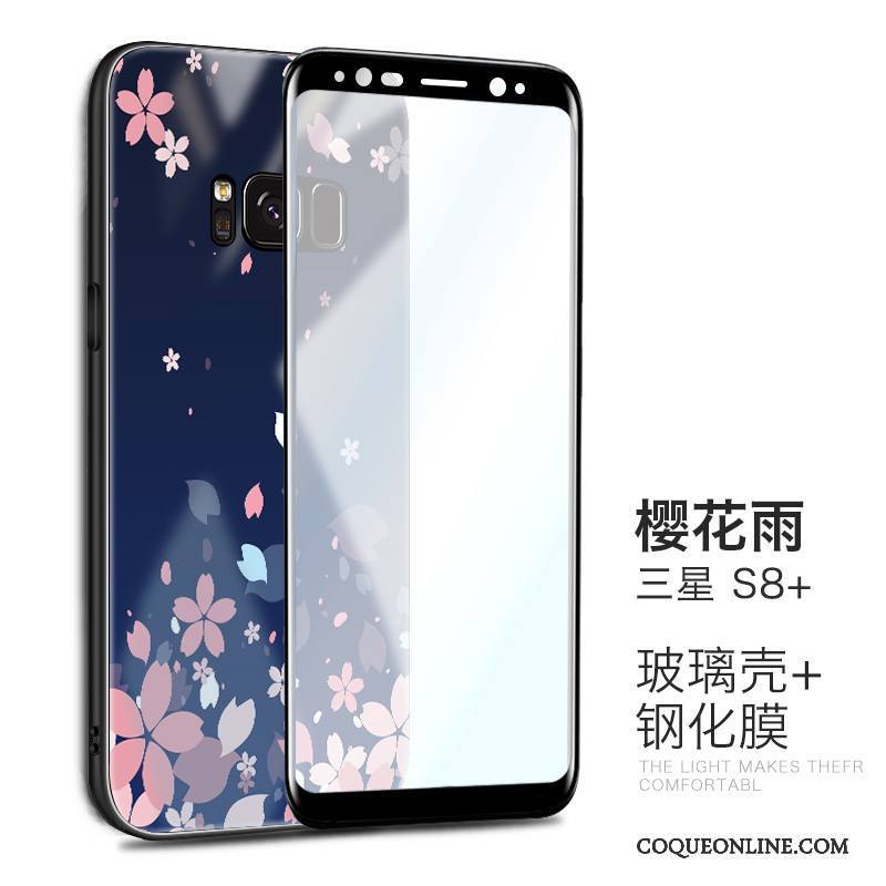 Samsung Galaxy S8+ Coque Personnalité Étui Violet Verre Créatif Incassable Étoile