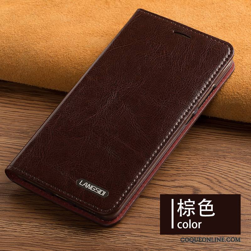 Samsung Galaxy S8+ Coque Protection Housse Étoile Luxe Business Marron Incassable