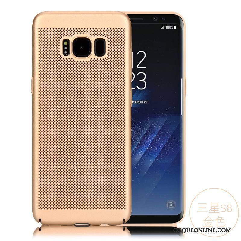 Samsung Galaxy S8 Coque Protection Étui Argent Refroidissement Très Mince Étoile Plaid