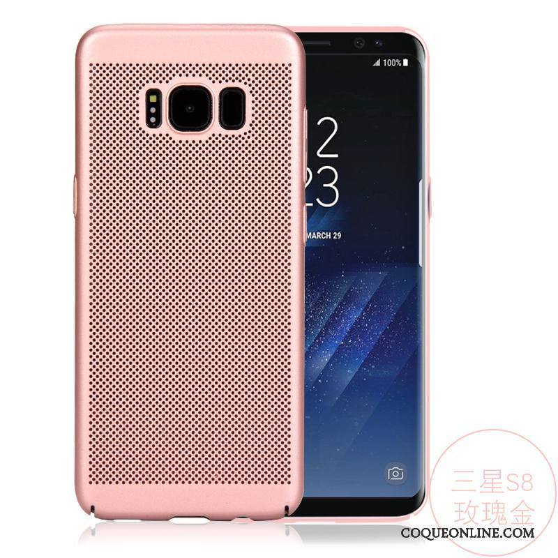 Samsung Galaxy S8 Coque Protection Étui Argent Refroidissement Très Mince Étoile Plaid