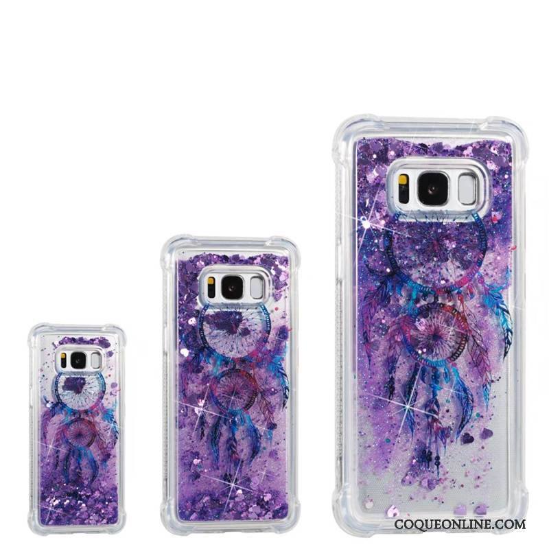 Samsung Galaxy S8 Coque Quicksand Incassable Rose Étui Protection Étoile