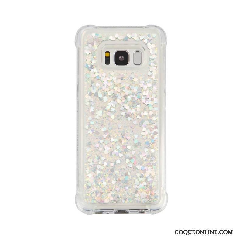 Samsung Galaxy S8 Coque Quicksand Incassable Rose Étui Protection Étoile