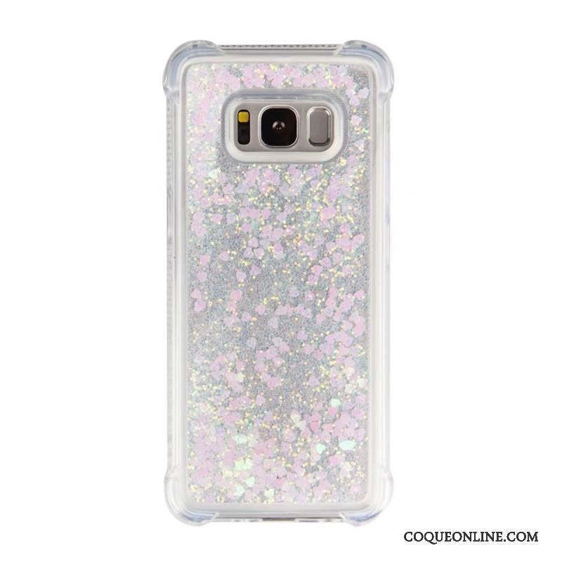 Samsung Galaxy S8 Coque Quicksand Incassable Rose Étui Protection Étoile