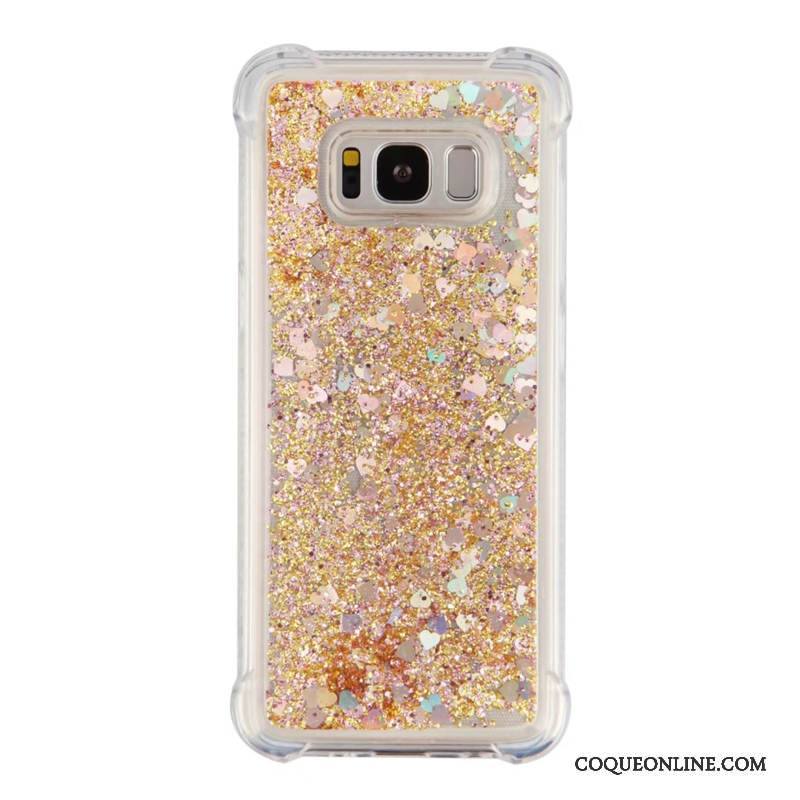 Samsung Galaxy S8 Coque Quicksand Incassable Rose Étui Protection Étoile