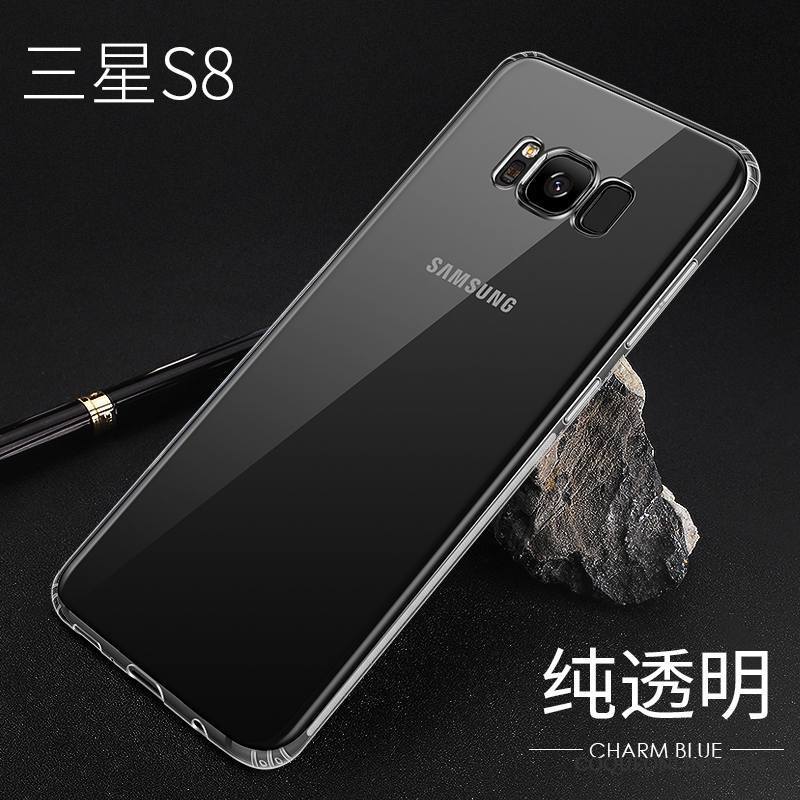 Samsung Galaxy S8 Coque Rouge Fluide Doux Étui Très Mince Incassable Protection Transparent